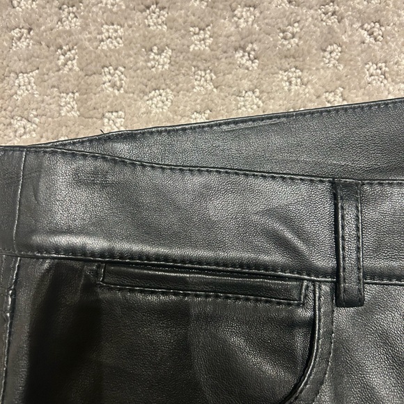 BNWT-Lafayette 148 New York blk leather leggings sz12 - Picture 9 of 11
